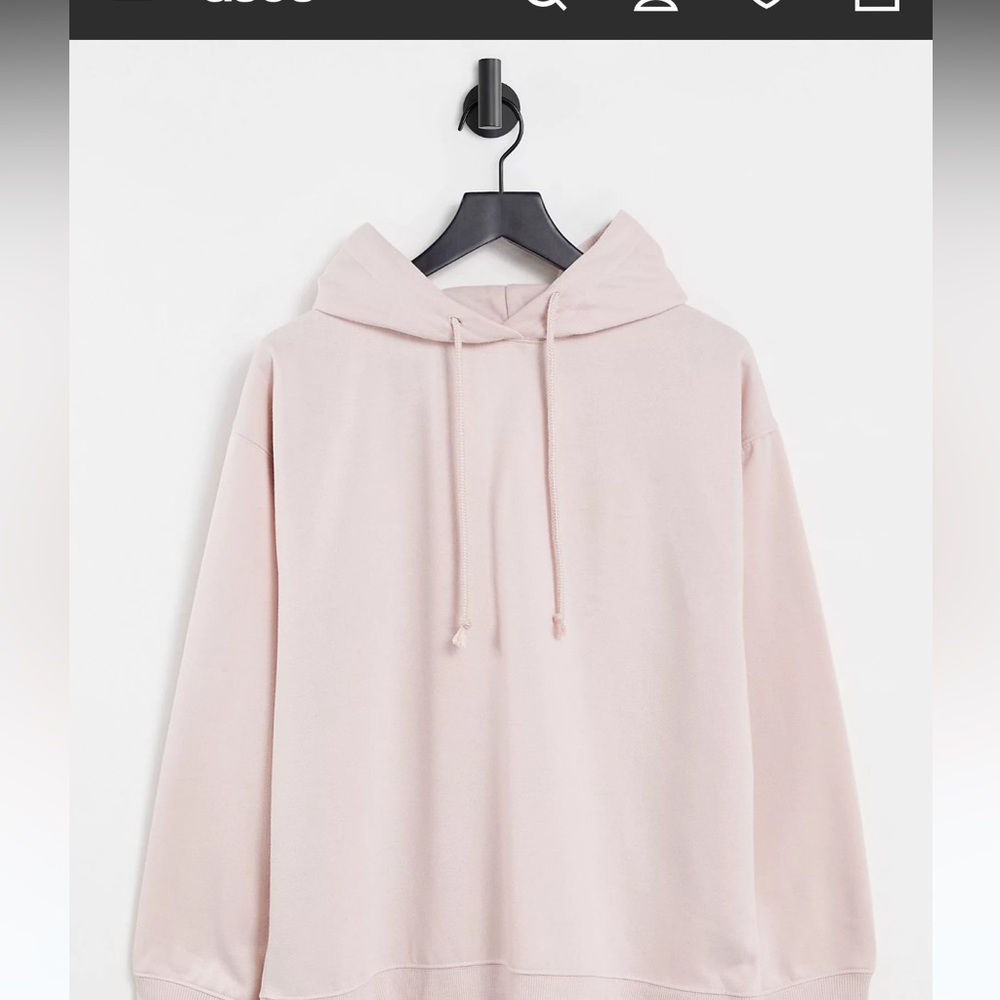 Small light pink/cream TopShop unisex hoodie | only worn once